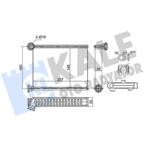 Wärmetauscher, Innenraumheizung 352860 von KALE OTO RADYATOR günstig für 50,77 € online kaufen