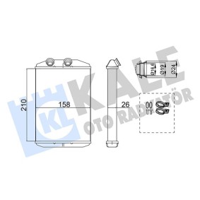 Wärmetauscher, Innenraumheizung 355105 von KALE OTO RADYATOR günstig für 43,85 € online kaufen