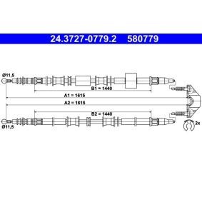 Handbremsseil 24.3727-0779.2 von ATE günstig für 59,28 € online kaufen