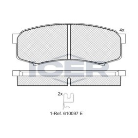 Compre Pastilhas de travão da ICER 141027 a um preço baixo por 19,29 €