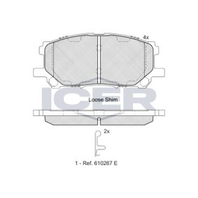Compre Pastilhas de travão da ICER 181584 a um preço baixo por 18,88 €