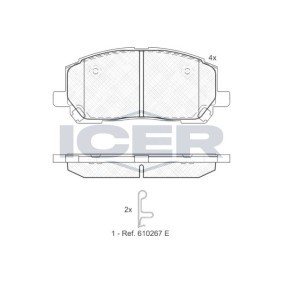 Compre Pastilhas de travão da ICER 181705 a um preço baixo por 34,74 €