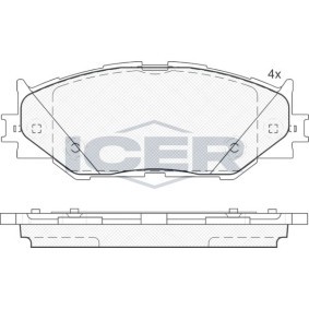 Compre Pastilhas de travão da ICER 181750 a um preço baixo por 34,27 €