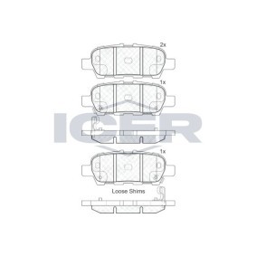 Bremsbeläge für INFINITI von ICER