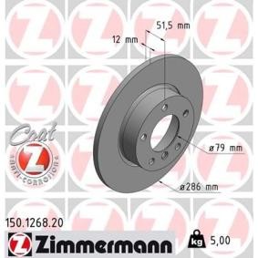 Bremsscheibe 150.1268.20 von ZIMMERMANN günstig für 41,11 € online kaufen