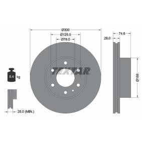 Bremsscheibe 92155900 von TEXTAR günstig für 62,65 € online kaufen