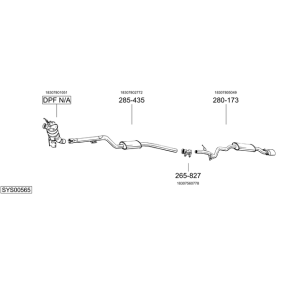 Kjøp Midtre lydpotte av BOSAL 115-745 til den lave prisen 1371,93 NOK