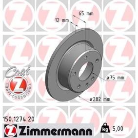 Bremsscheibe 150.1274.20 von ZIMMERMANN günstig für 46,56 € online kaufen