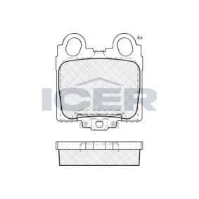 Compre Pastilhas de travão da ICER 182208 a um preço baixo por 51,34 €