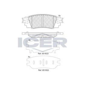 Compre Pastilhas de travão da ICER 182262 a um preço baixo por 32,22 €