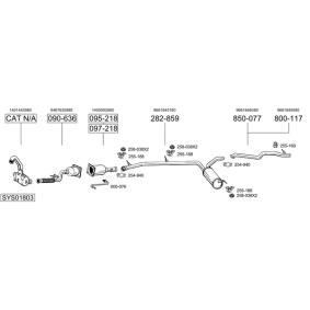 Kjøp Midtre lydpotte av BOSAL 211-397 til den lave prisen 970,77 NOK