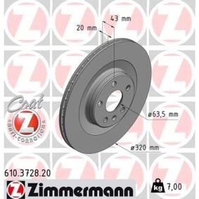Compre Disco de travão da ZIMMERMANN 610.3728.20 a um preço baixo por 67,41 €