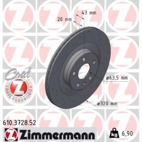 Compre Disco de travão da ZIMMERMANN 610.3728.52 a um preço baixo por 100,93 €