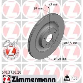 Compre Disco de travão da ZIMMERMANN 610.3730.20 a um preço baixo por 86,75 €
