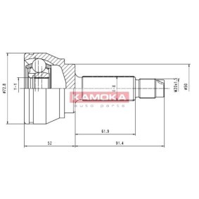 Antriebswellengelenk des Herstellers KAMOKA - Originalware Artikelnummer: 6168