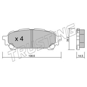 Bremsbeläge 629.0 von TRUSTING günstig für 71,59 € online kaufen