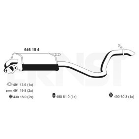 Acquista Marmitta da ERNST 646154 a buon mercato per soli 201,86 €