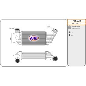 Köp Intercooler av AHE 706.029 till det låga priset 1038,41 kr