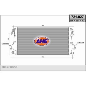 Köp Intercooler av AHE 721.027 till det låga priset 1631,33 kr