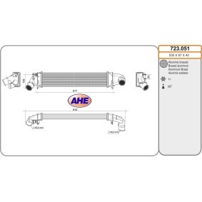Köp Intercooler av AHE 723.051 till det låga priset 1764,63 kr