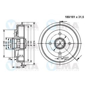 Bremstrommel 801032 von VEMA günstig für 49,81 € online kaufen