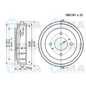 Bremstrommel 801295 von VEMA günstig für 55,10 € online kaufen