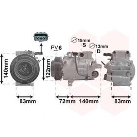 Achetez des Compresseur de climatisation VAN WEZEL 8201K705 à prix pour 590,44 €