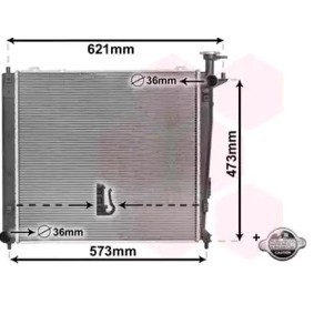 Kjøp Radiator, motorkjøling av VAN WEZEL 83002272 til den lave prisen 1964,76 NOK