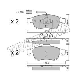 Bremsbeläge 833.1 von TRUSTING günstig für 101,08 € online kaufen