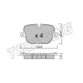 Bremsbeläge 854.0 von TRUSTING günstig für 95,39 € online kaufen
