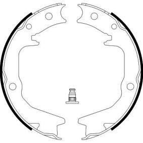 Handbremsbeläge des Herstellers HELLA - Originalware Artikelnummer: 8DA 355 050-631
