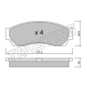 Achetez des Plaquettes de frein TRUSTING 913.0 à prix pour 83,41 €