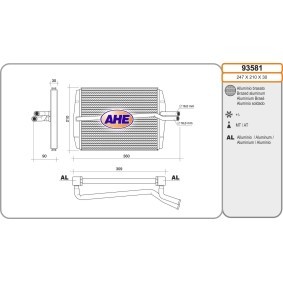 Acquista Scambiatore calore per riscaldamento abitacolo da AHE 93581 a buon mercato per soli 92,32 €