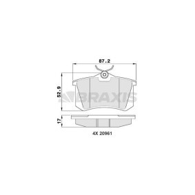 Acquista Kit pastiglie freni da BRAXIS AA0005 a buon mercato per soli 14,48 €