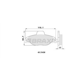 Bremsbeläge AA0006 von BRAXIS günstig für 13,22 € online kaufen