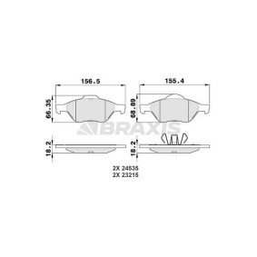 Bremsbeläge AA0026 von BRAXIS günstig für 19,98 € online kaufen