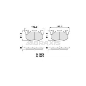 Bremsbeläge AA0049 von BRAXIS günstig für 13,22 € online kaufen