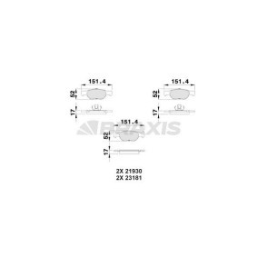 Bremsbeläge AA0074 von BRAXIS günstig für 18,60 € online kaufen