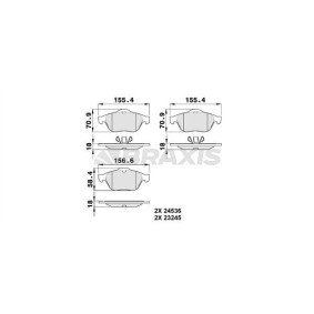 Bremsbeläge AA0092 von BRAXIS günstig für 17,40 € online kaufen