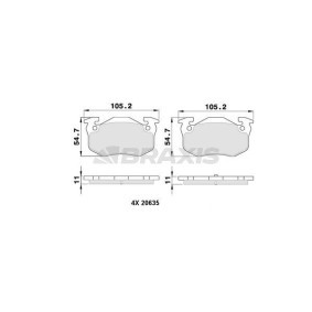 Bremsbeläge AA0100 von BRAXIS günstig für 15,11 € online kaufen