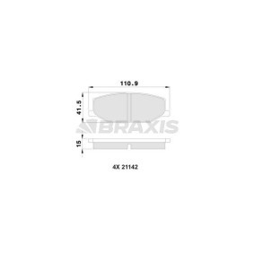 Bremsbeläge AA0121 von BRAXIS günstig für 12,51 € online kaufen