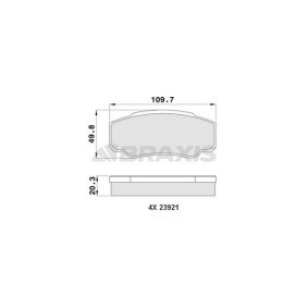Bremsbeläge AA0181 von BRAXIS günstig für 17,75 € online kaufen