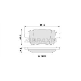 Bremsbeläge für RENAULT von BRAXIS