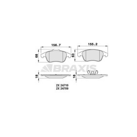 Bremsbeläge AA0222 von BRAXIS günstig für 20,85 € online kaufen