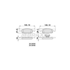 Bremsbeläge AA0227 von BRAXIS günstig für 15,37 € online kaufen