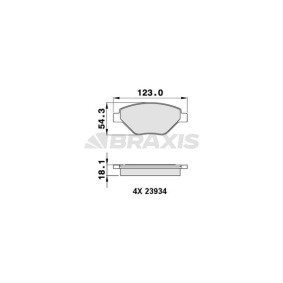 Bremsbeläge AA0236 von BRAXIS günstig für 14,94 € online kaufen