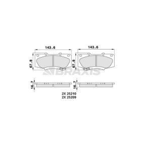 Acquista Kit pastiglie freni da BRAXIS AA0277 a buon mercato per soli 20,11 €