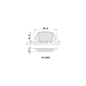 Bremsbeläge AA0431 von BRAXIS günstig für 13,03 € online kaufen