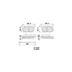 Bremsbeläge AB0011 von BRAXIS günstig für 10,61 € online kaufen