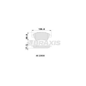 Bremsbeläge AB0018 von BRAXIS günstig für 17,84 € online kaufen